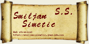 Smiljan Simetić vizit kartica